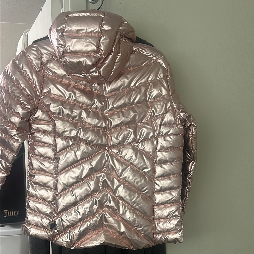 Metallic Pink Puffer Jacket - Picture 8 of 11